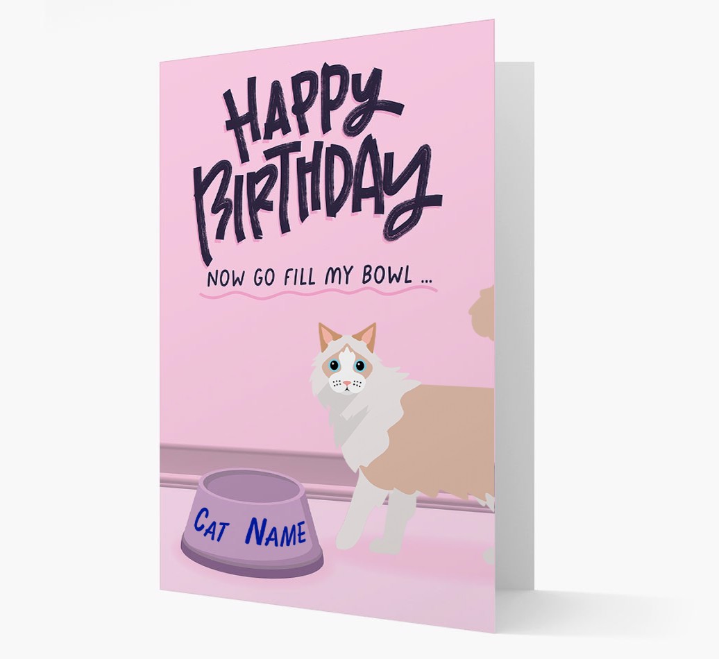Now Go Fill My Bowl: Personalised {breedCommonName} Card