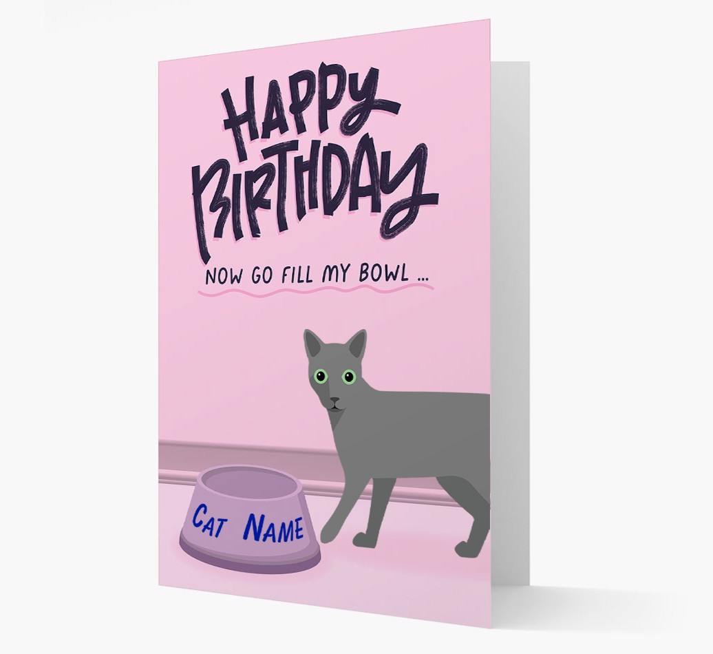 Now Go Fill My Bowl: Personalised {breedCommonName} Card
