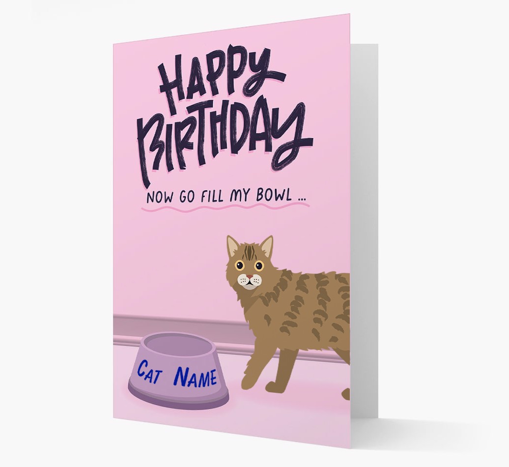 Now Go Fill My Bowl: Personalised {breedCommonName} Card