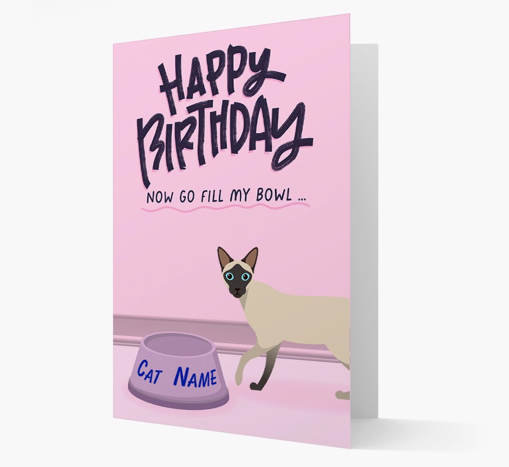 Now Go Fill My Bowl: Personalised {breedCommonName} Card