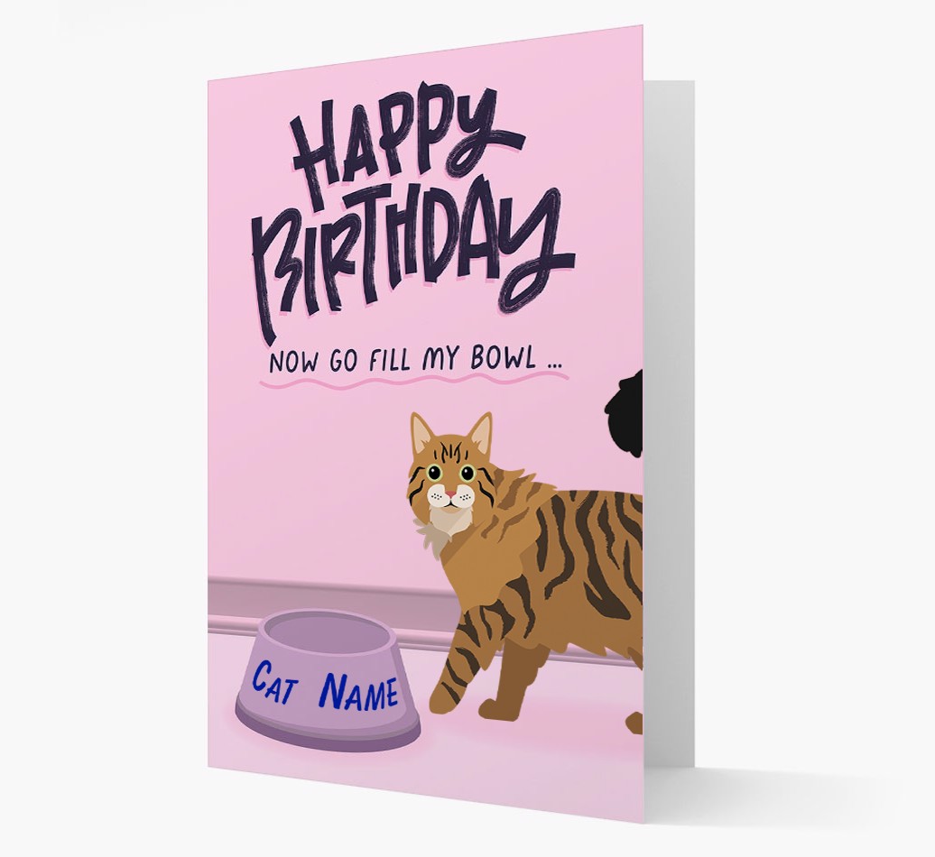Now Go Fill My Bowl: Personalised {breedCommonName} Card