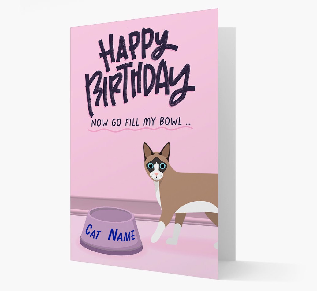 Now Go Fill My Bowl: Personalised {breedCommonName} Card