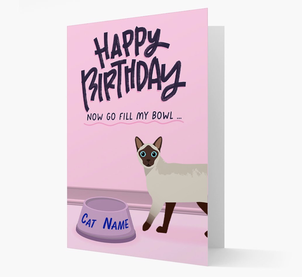 Now Go Fill My Bowl: Personalised {breedCommonName} Card