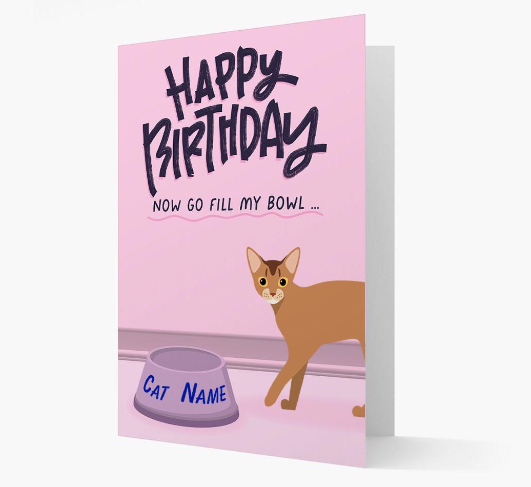 Now Go Fill My Bowl: Personalized {breedCommonName} Card