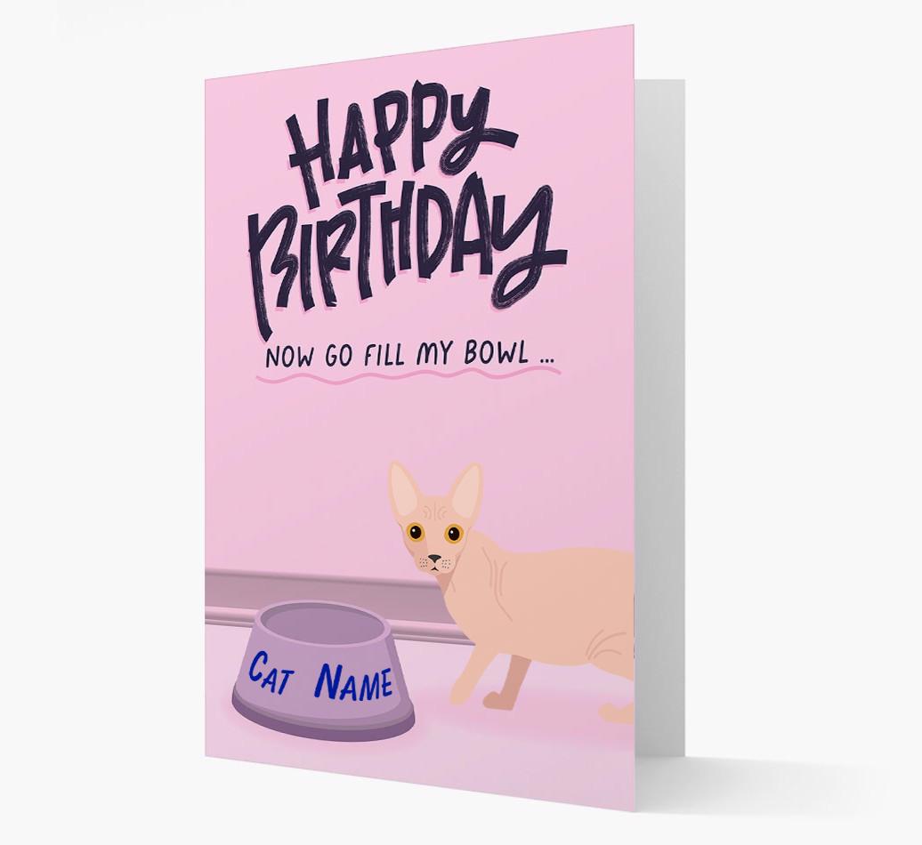 Now Go Fill My Bowl: Personalized {breedCommonName} Card