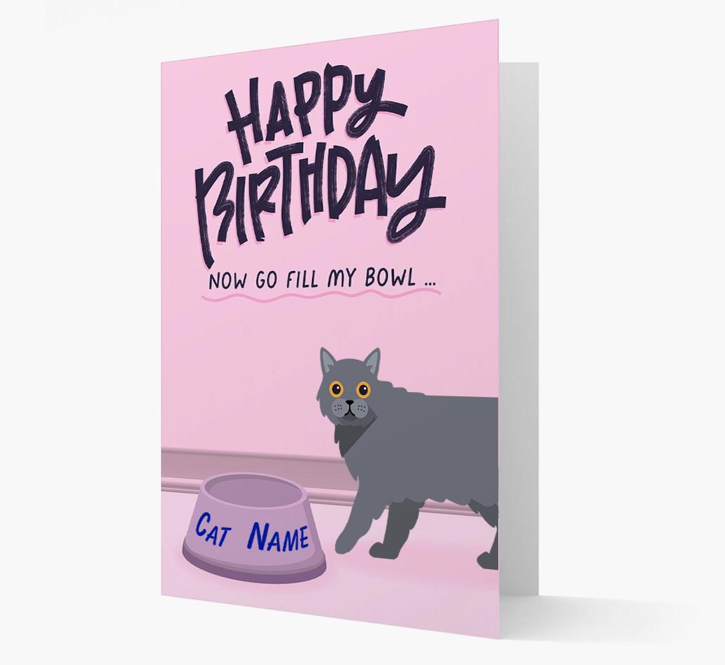 Now Go Fill My Bowl: Personalized {breedCommonName} Card