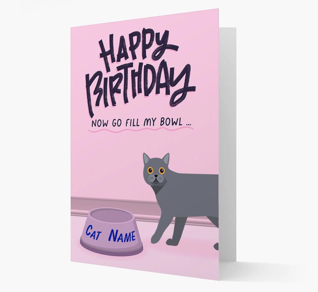 Now Go Fill My Bowl: Personalized {breedCommonName} Card