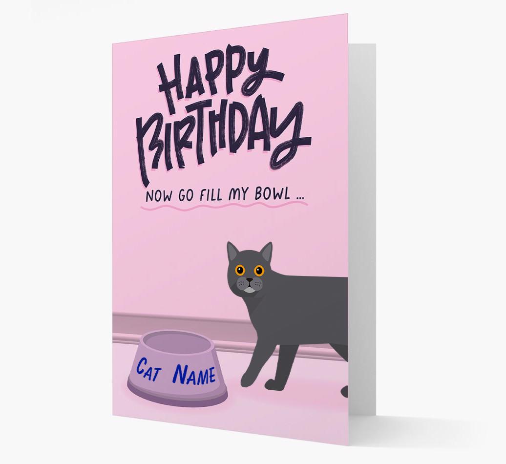 Now Go Fill My Bowl: Personalized {breedCommonName} Card