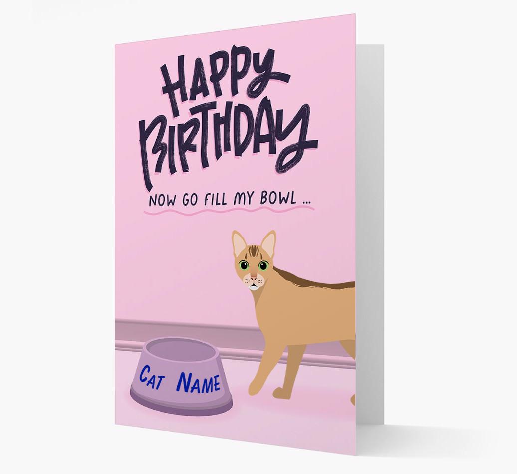 Now Go Fill My Bowl: Personalized {breedCommonName} Card