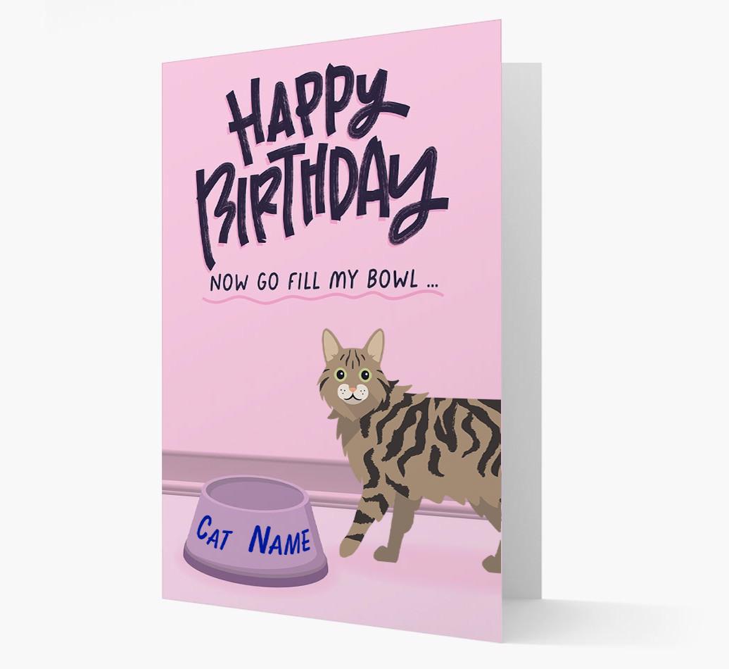 Now Go Fill My Bowl: Personalized {breedCommonName} Card