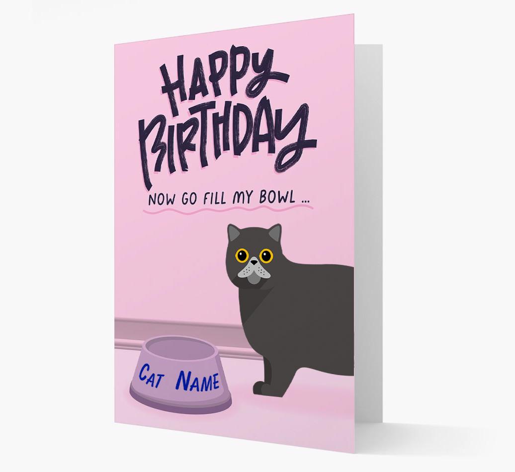Now Go Fill My Bowl: Personalized {breedCommonName} Card