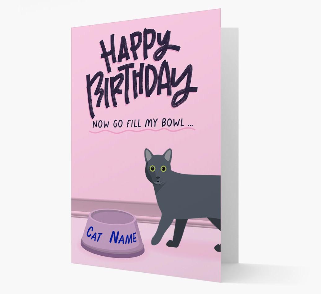 Now Go Fill My Bowl: Personalized {breedCommonName} Card