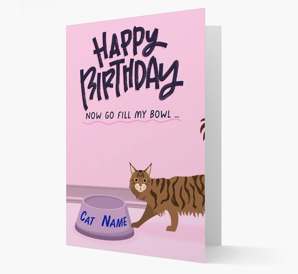 Now Go Fill My Bowl: Personalized {breedCommonName} Card