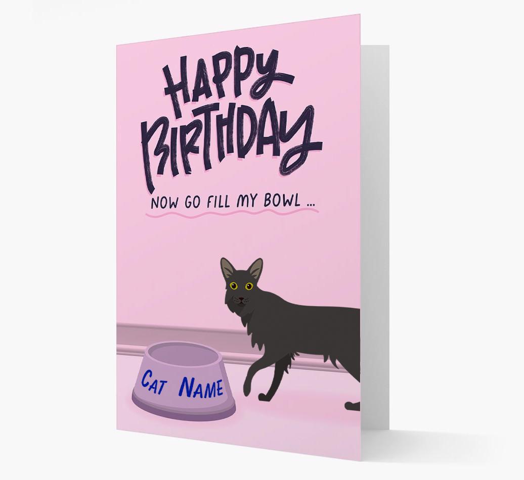 Now Go Fill My Bowl: Personalized {breedCommonName} Card