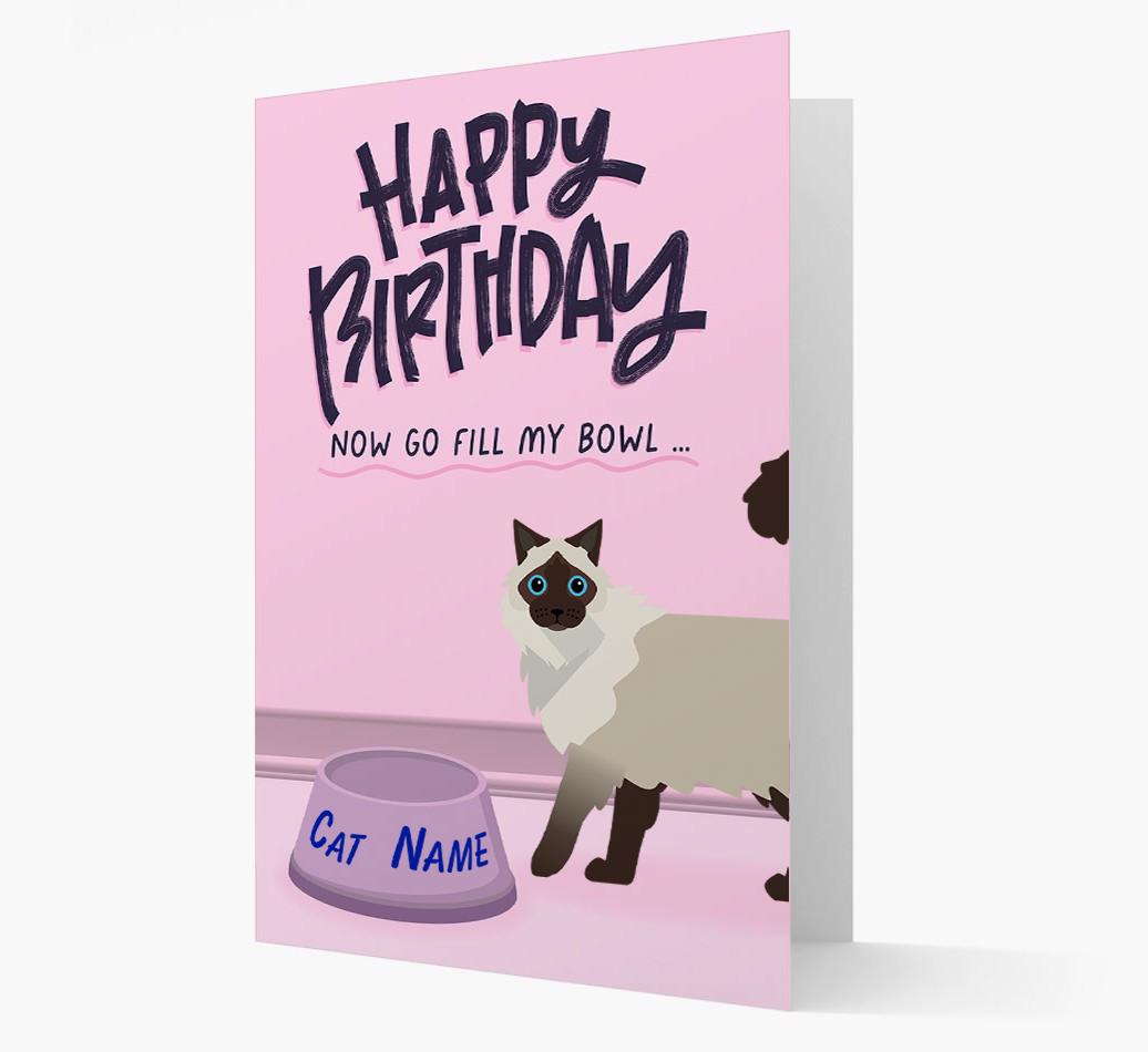Now Go Fill My Bowl: Personalized {breedCommonName} Card