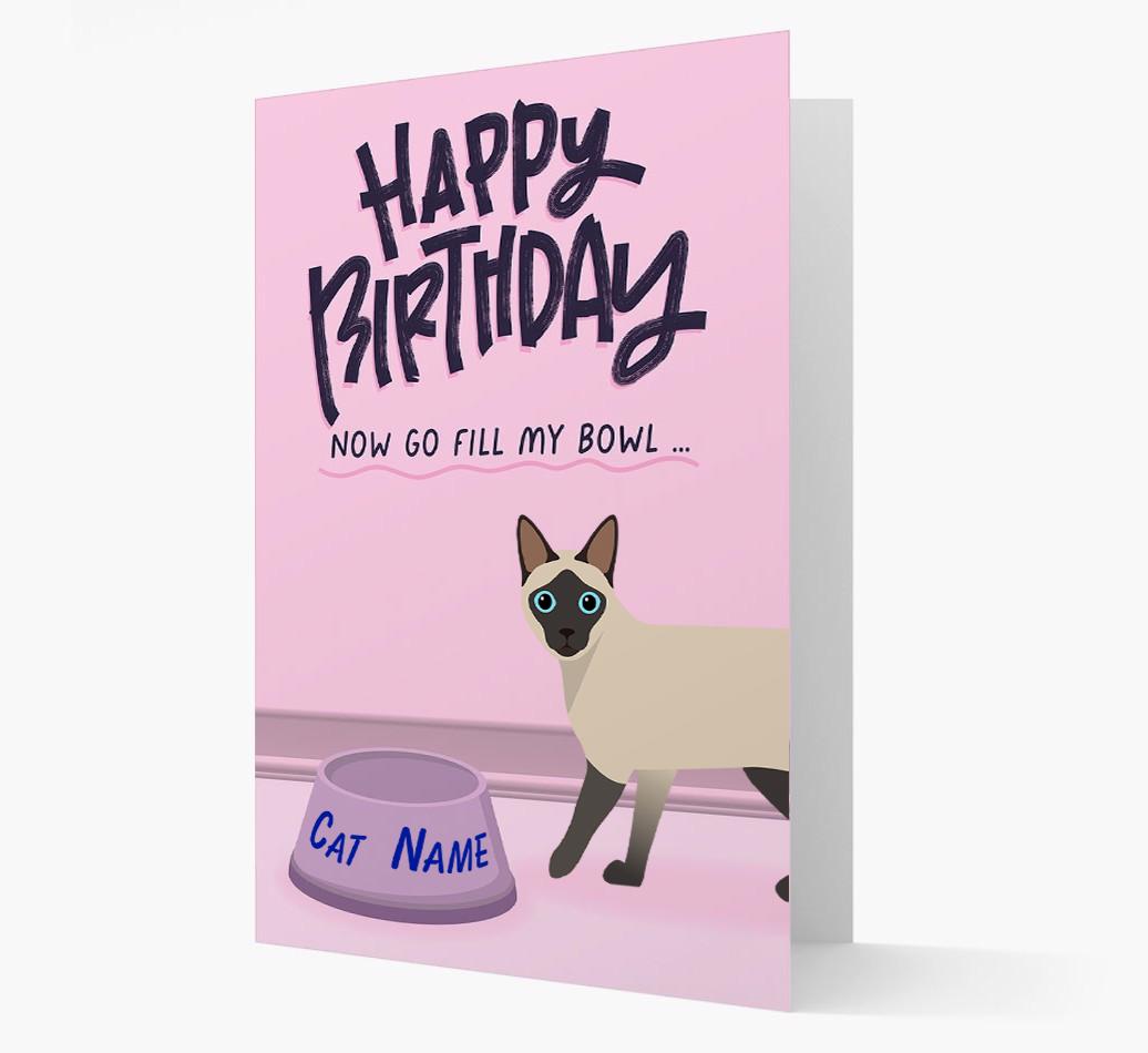 Now Go Fill My Bowl: Personalized {breedCommonName} Card