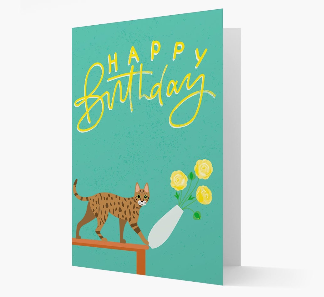 Happy Birthday Flower: Personalised {breedCommonName} Card