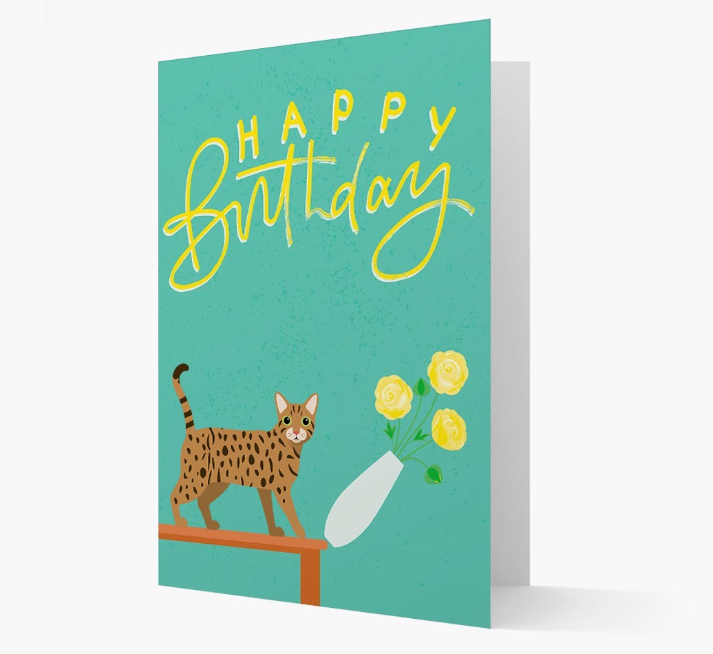 Happy Birthday Flower: Personalised {breedCommonName} Card