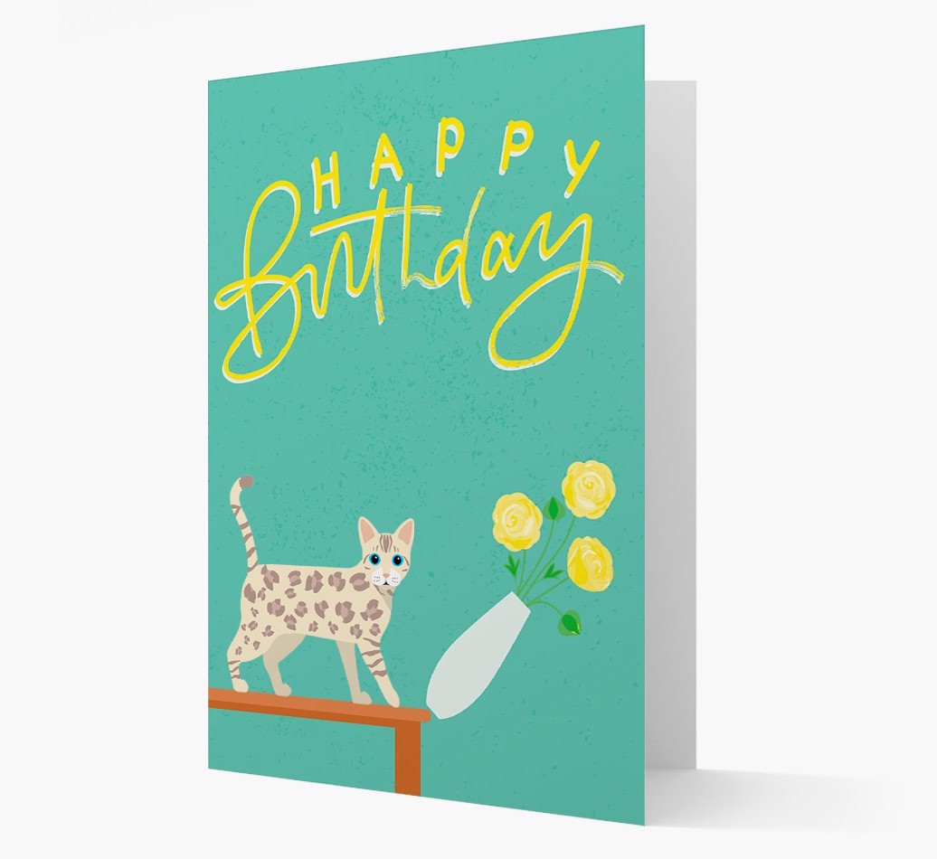 Happy Birthday Flower: Personalised {breedCommonName} Card