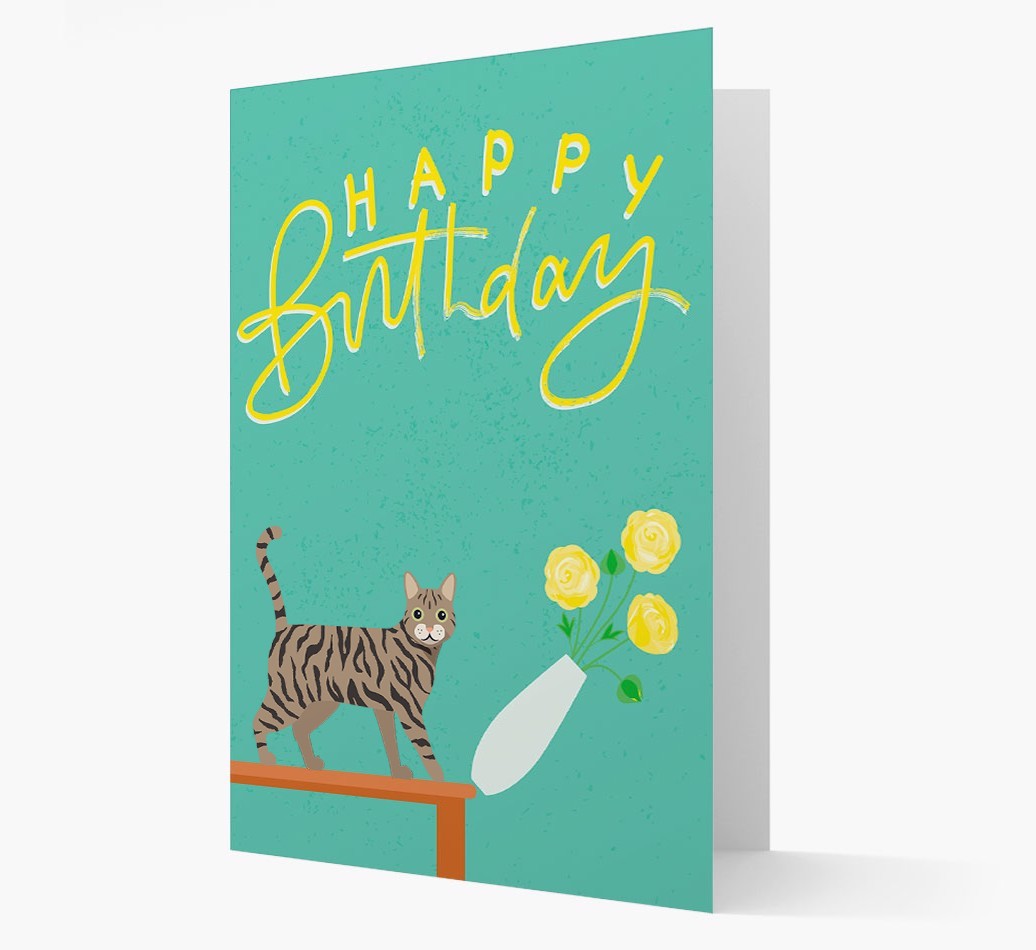 Happy Birthday Flower: Personalised {breedCommonName} Card