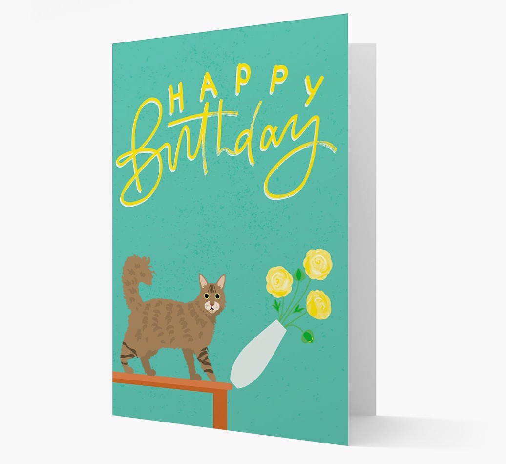 Happy Birthday Flower: Personalised {breedCommonName} Card