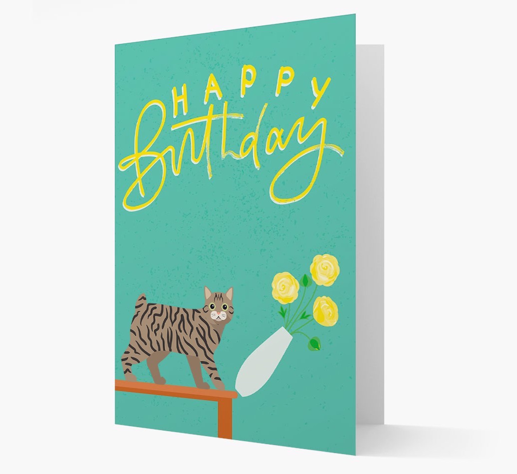 Happy Birthday Flower: Personalised {breedCommonName} Card