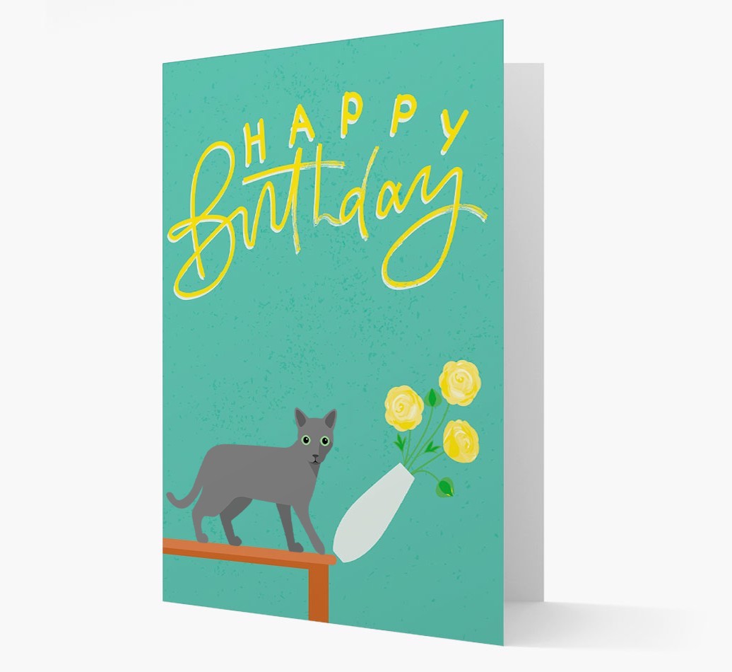 Happy Birthday Flower: Personalised {breedCommonName} Card