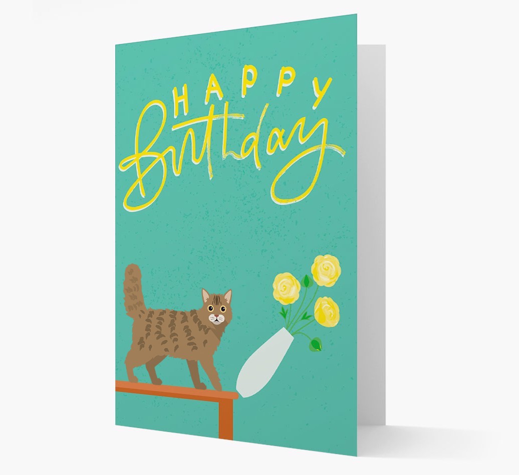 Happy Birthday Flower: Personalised {breedCommonName} Card