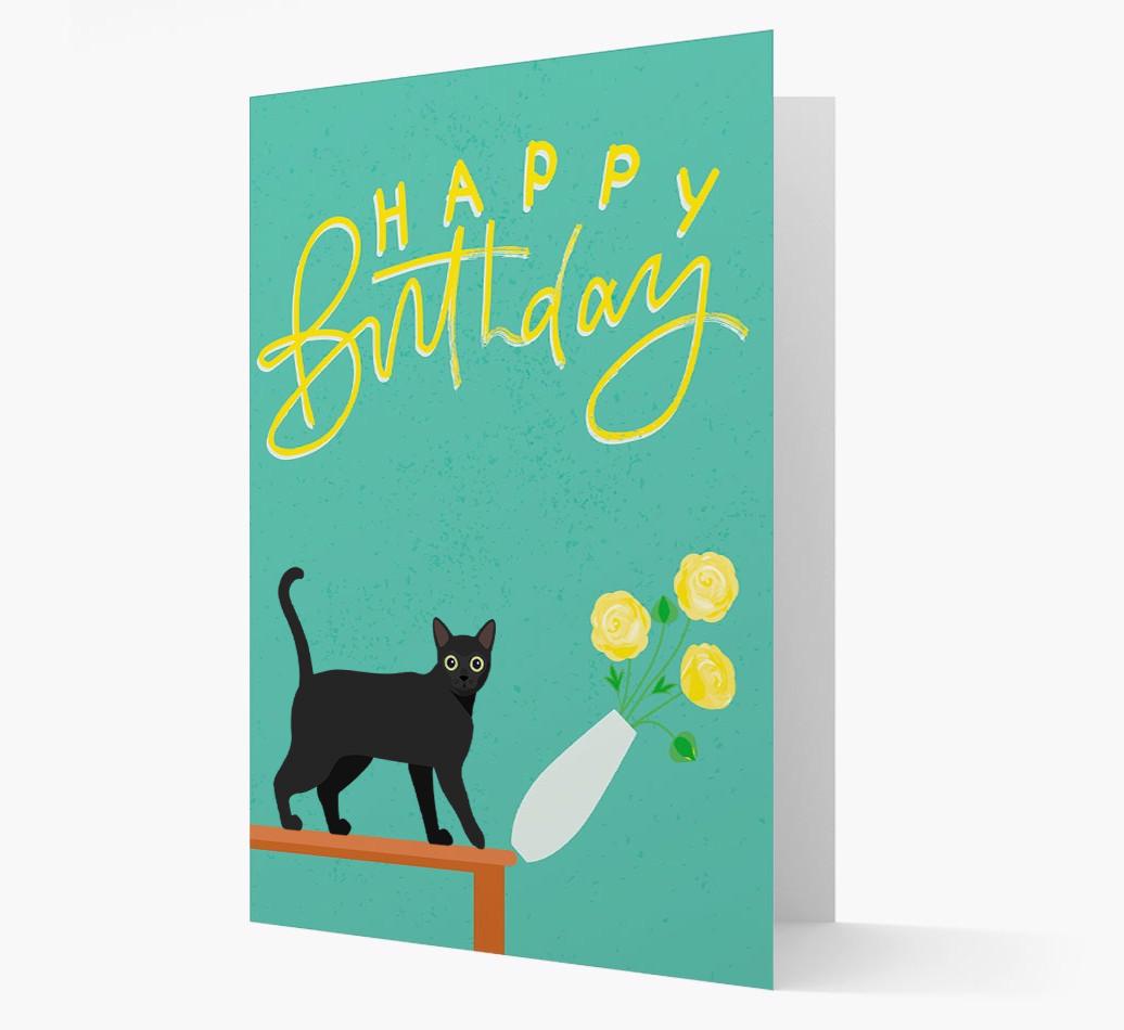 Happy Birthday Flowers: Personalized {breedCommonName} Card