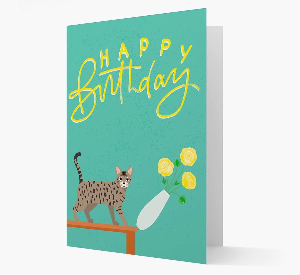Happy Birthday Flowers: Personalized {breedCommonName} Card