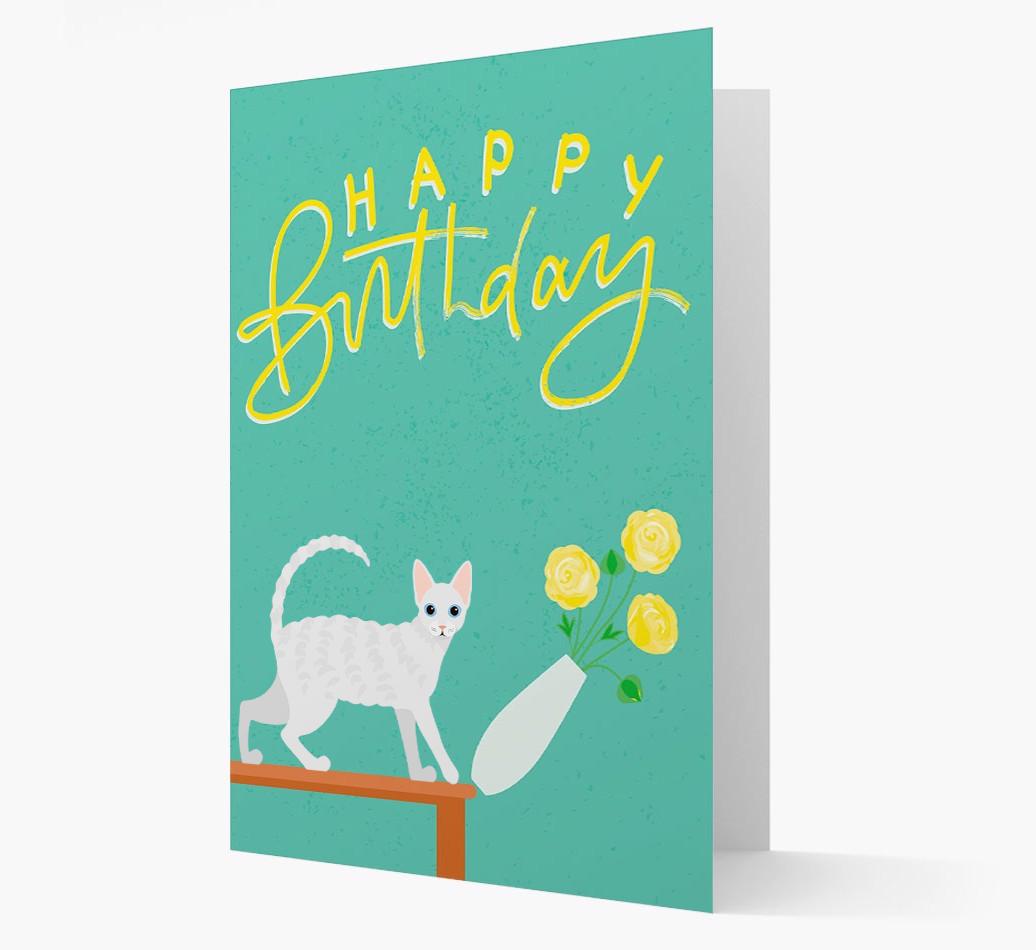 Happy Birthday Flowers: Personalized {breedCommonName} Card