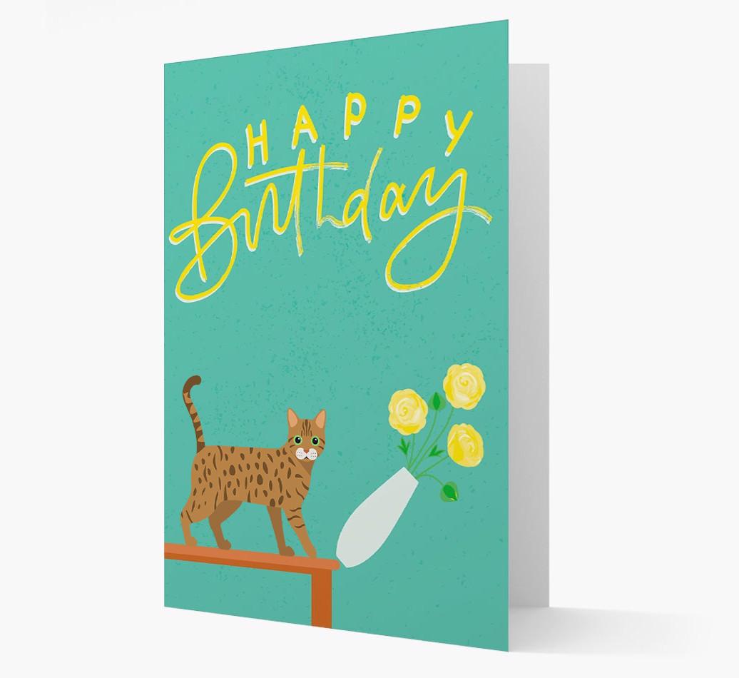 Happy Birthday Flowers: Personalized {breedCommonName} Card