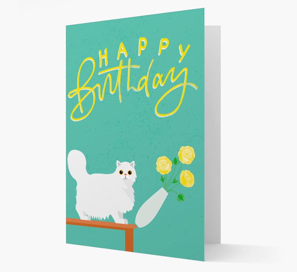 Happy Birthday Flowers: Personalized {breedCommonName} Card