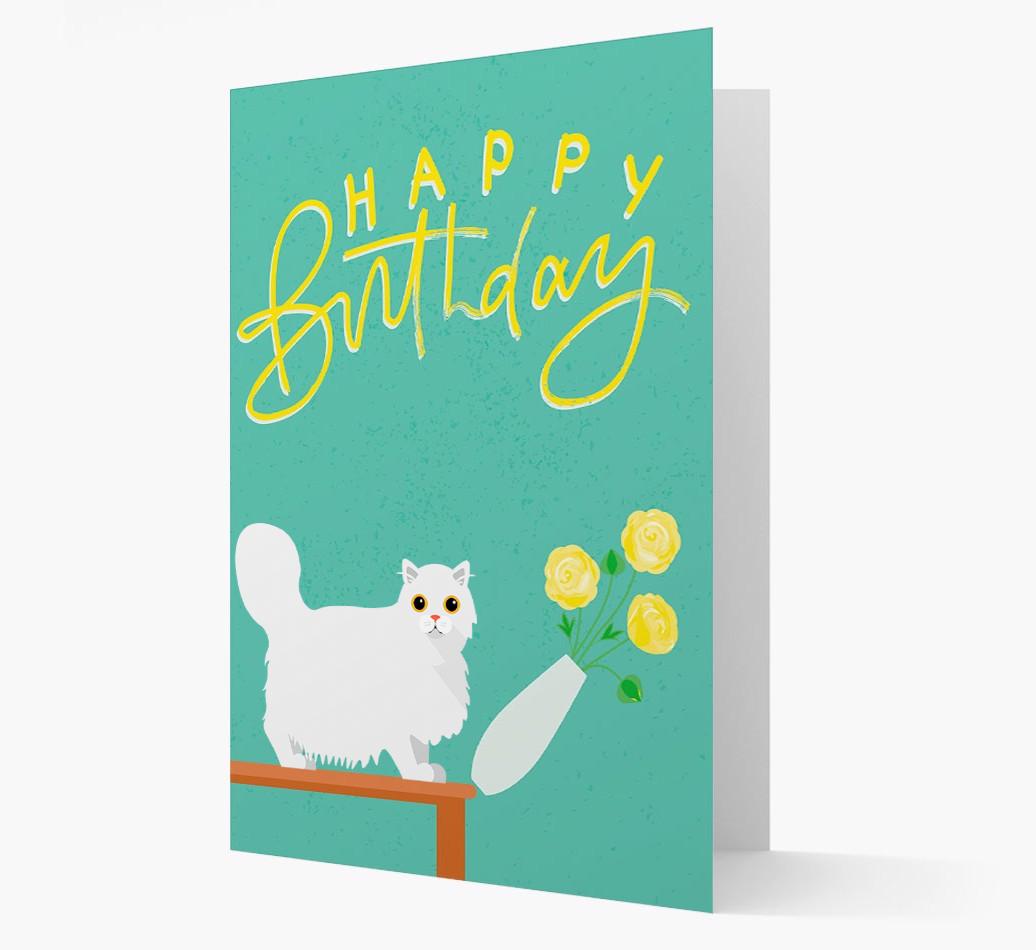 Happy Birthday Flowers: Personalized {breedCommonName} Card