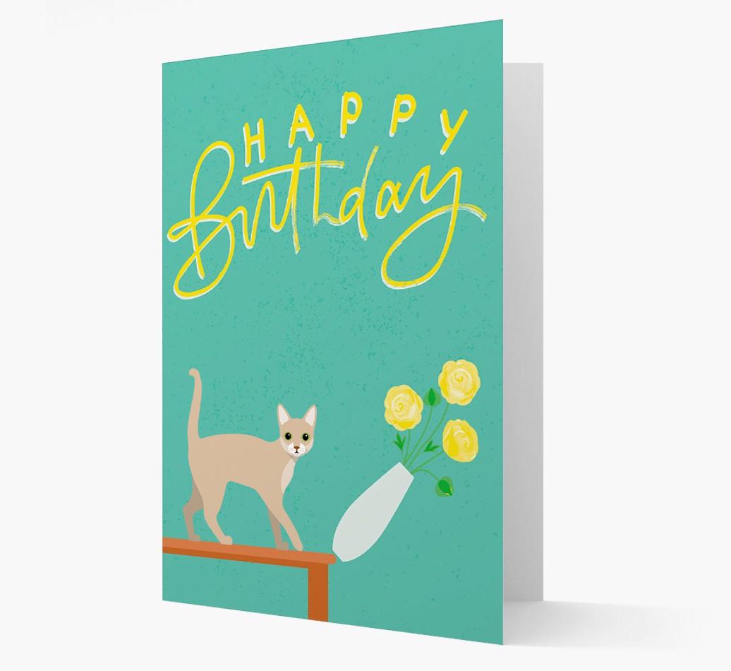 Happy Birthday Flowers: Personalized {breedCommonName} Card