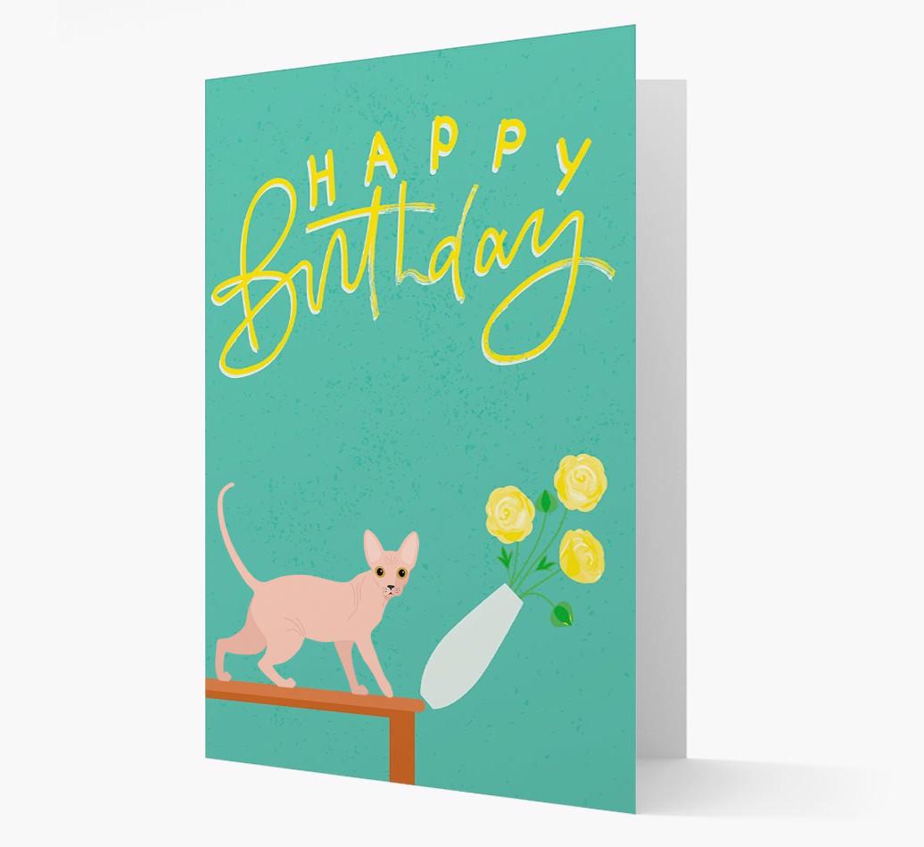 Happy Birthday Flowers: Personalized {breedCommonName} Card