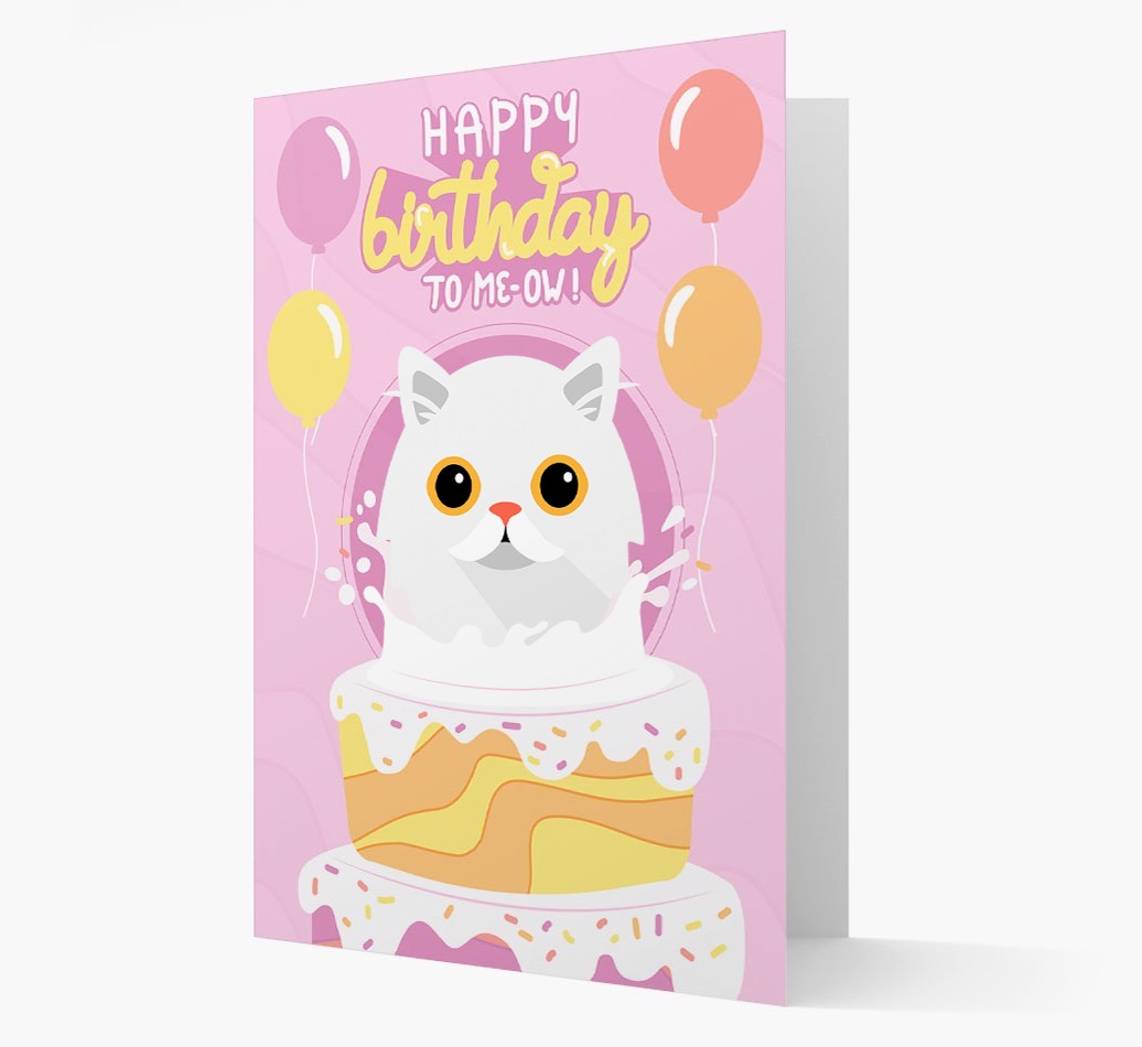 Happy Birthday To Meow: Personalised {breedCommonName} Card