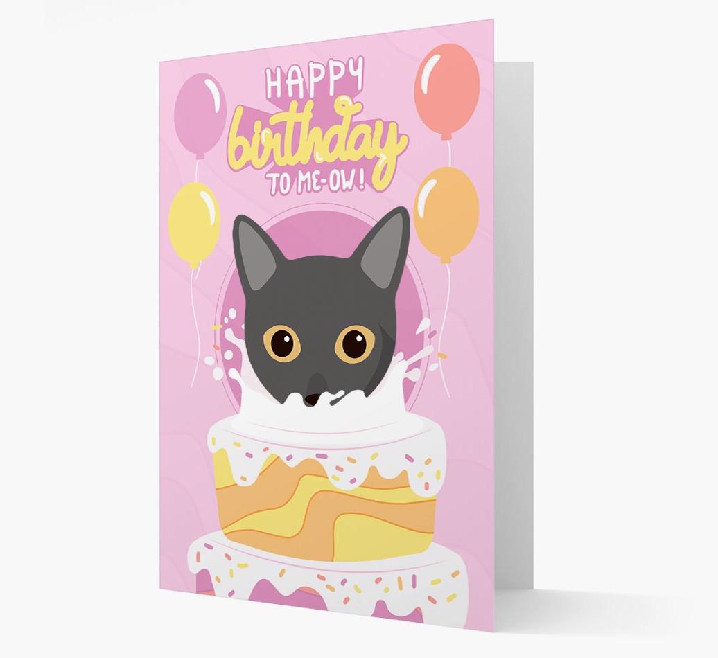 Happy Birthday To Meow: Personalized {breedCommonName} Card