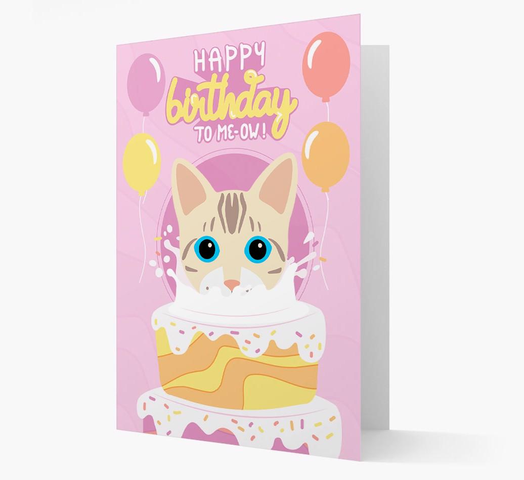 Happy Birthday To Meow: Personalized {breedCommonName} Card