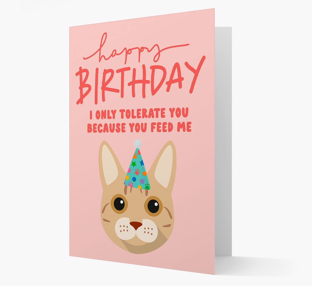 I Only Tolerate You For Food: Personalised {breedCommonName} Card