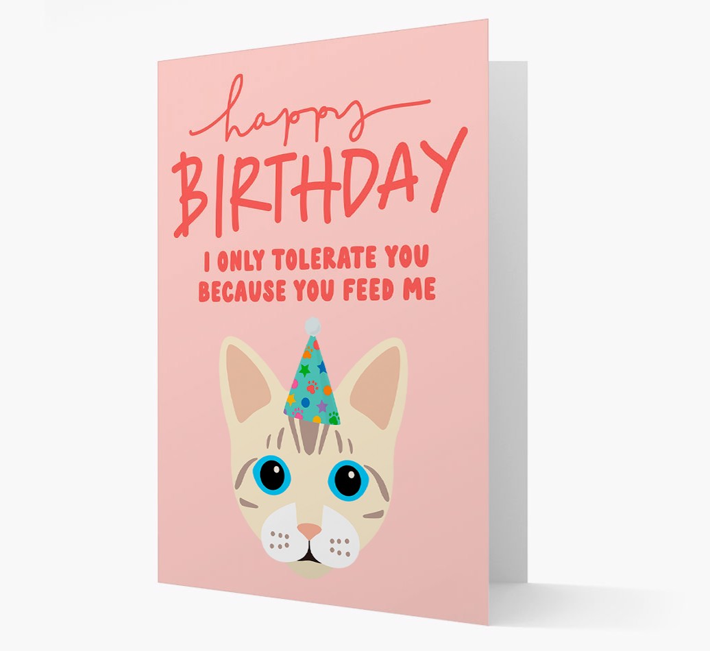 I Only Tolerate You For Food: Personalised {breedCommonName} Card