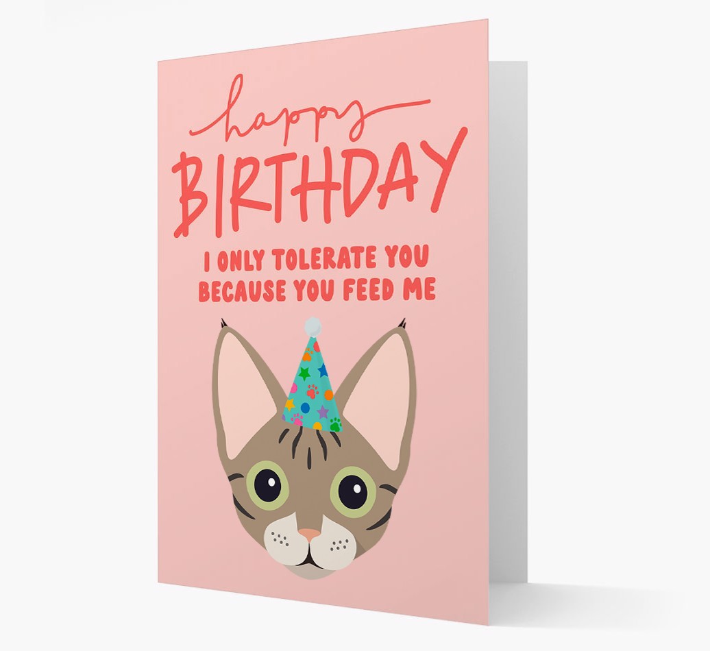 I Only Tolerate You For Food: Personalised {breedCommonName} Card