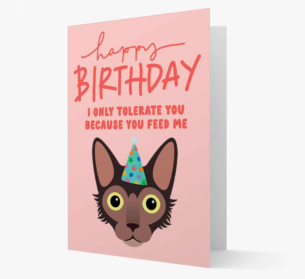 I Only Tolerate You For Food: Personalised {breedCommonName} Card