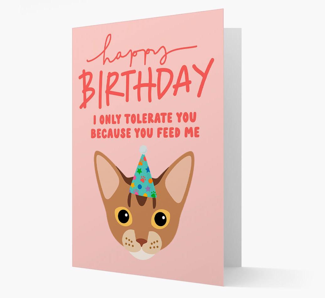I Only Tolerate You For Food: Personalized {breedCommonName} Card