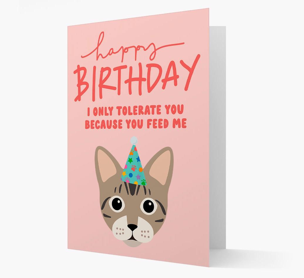 I Only Tolerate You For Food: Personalized {breedCommonName} Card
