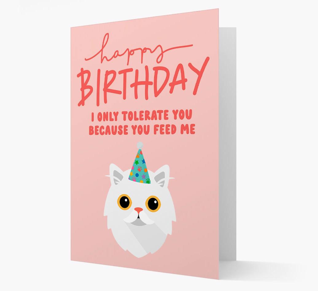 I Only Tolerate You For Food: Personalized {breedCommonName} Card