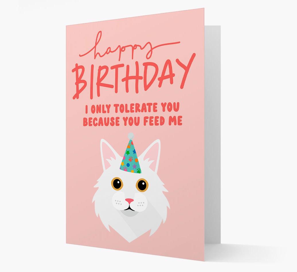 I Only Tolerate You For Food: Personalized {breedCommonName} Card