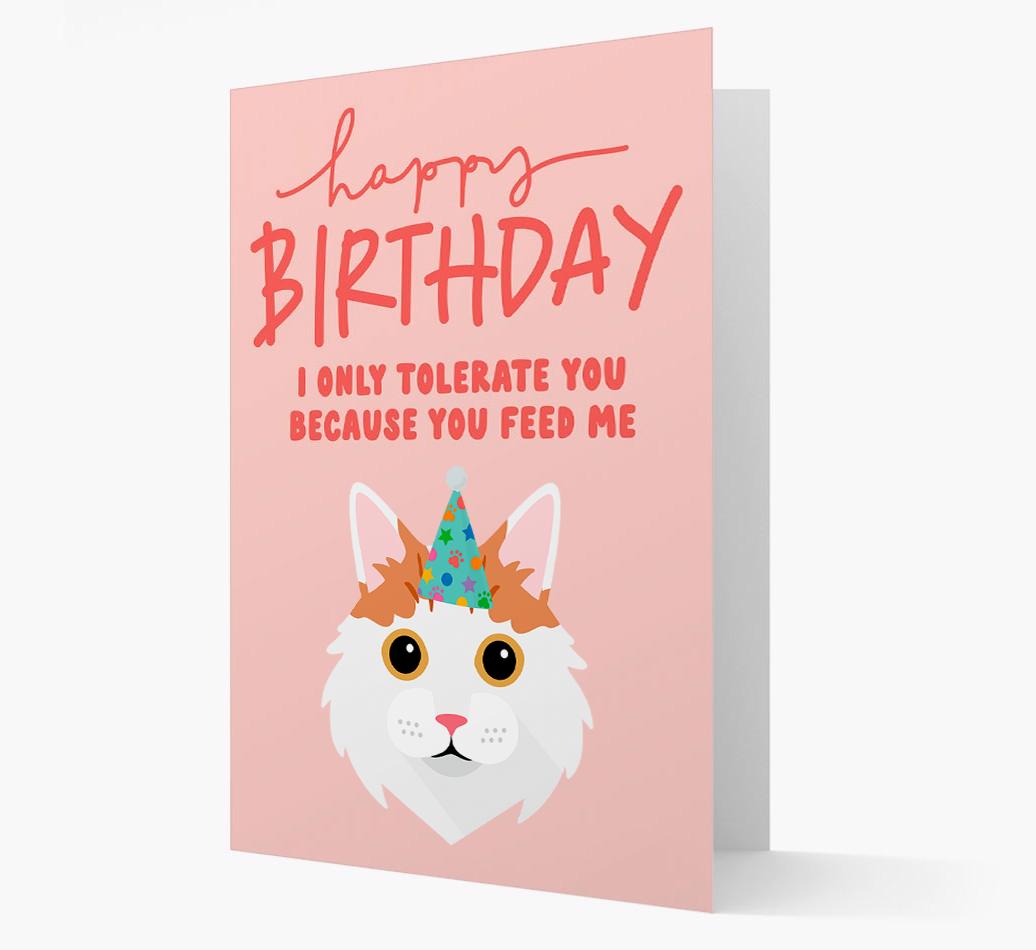 I Only Tolerate You For Food: Personalized {breedCommonName} Card