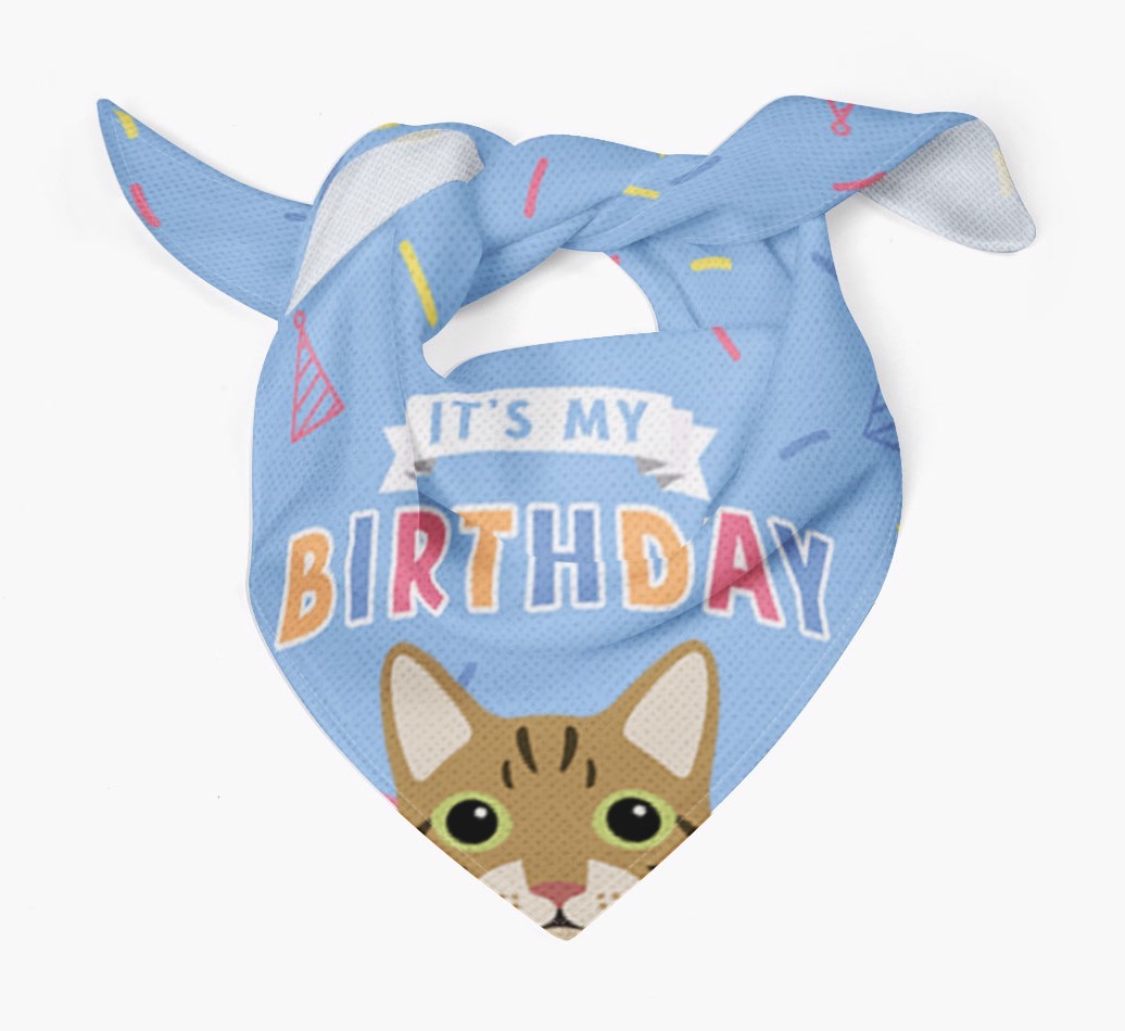 It's My Birthday: Personalised {breedCommonName} Bandana