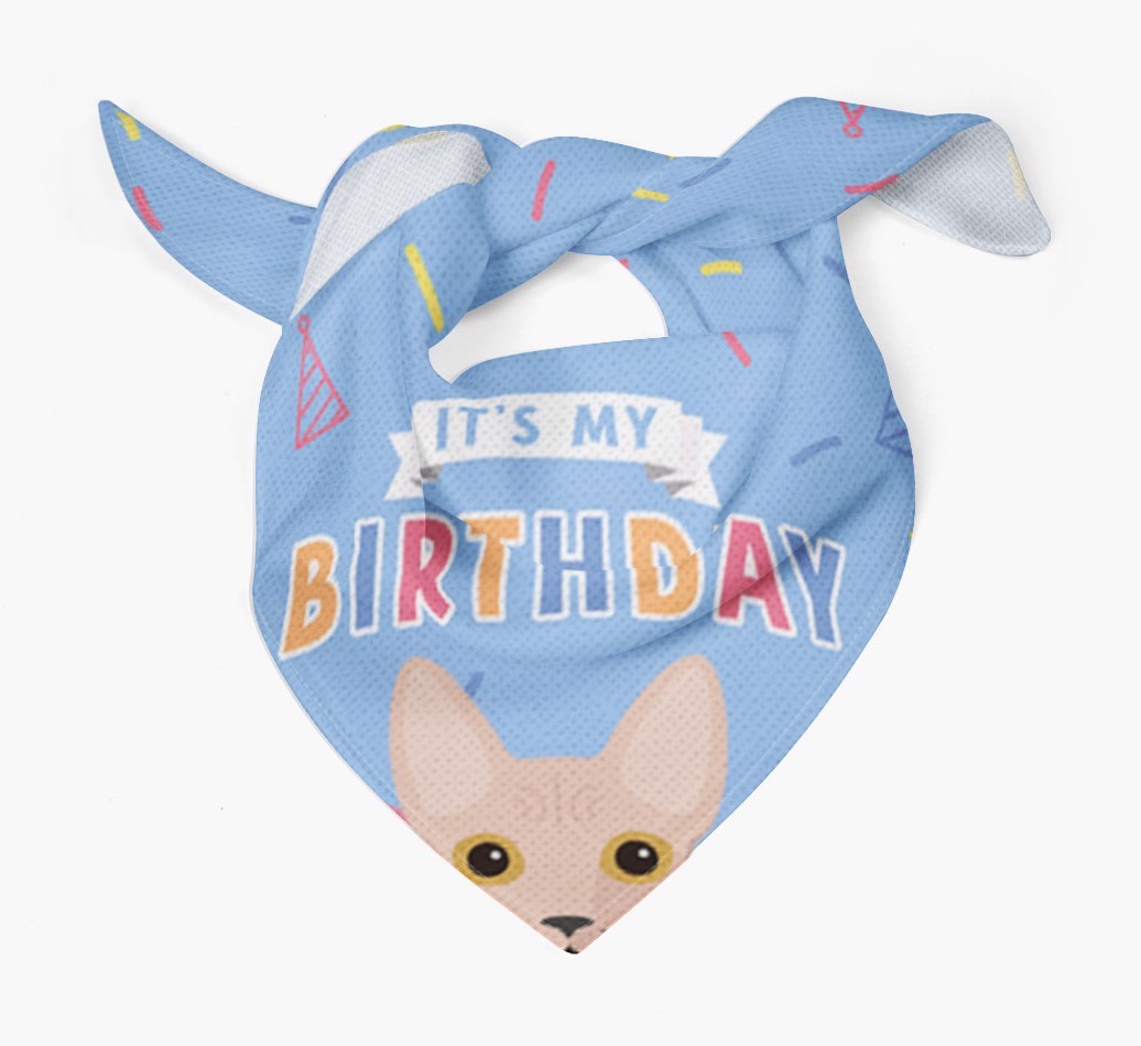 It's My Birthday: Personalised {breedCommonName} Bandana